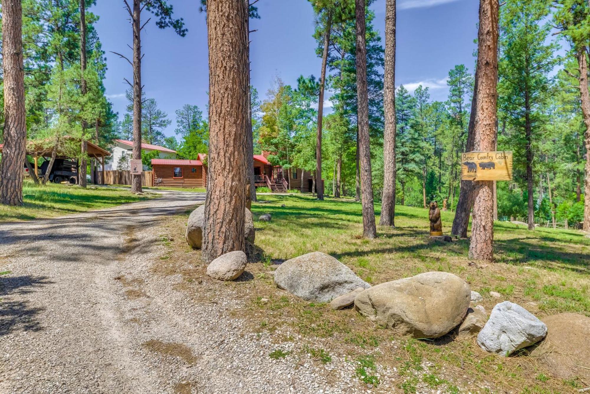 Unique Bear Country Cabin In Ruidoso With Hot Tub! Exterior foto